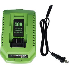 40V Battery Charger Replacement for GreenWorks 40V G-MAX Li-ion Lithium Battery Replacement for 29482 29462 29472 2901319 2938302 BAF702 L-300 BAF704 BAF705, Compatible with 40V Volt Power Tools