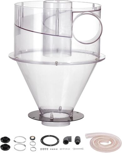 VEVOR Cyclone Dust Separator with Metal Tank, 4" Retrofit Cyclone Separator for Dust Collectors, ABS Material With 2" Hole O.D. Connector & Hose for Wet/Dry Shop Vacuums, Fits 13.21 Gallon Tank in Saudi Arabia