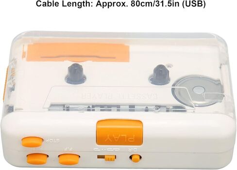 محول كاسيت USB، مسجل كاسيت صغير محمول لتحويل MP3، مشغل شريط التوصيل والتشغيل مع سماعة أذن لأجهزة iPod PC in Kuwait