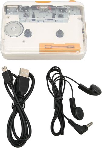 محول كاسيت USB، مسجل كاسيت صغير محمول لتحويل MP3، مشغل شريط التوصيل والتشغيل مع سماعة أذن لأجهزة iPod PC in Kuwait