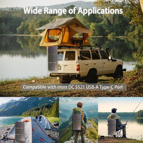 30W Portable Solar Panel Chargers for Camping - Foldable Solar Charger 19V Waterproof High Efficiency Solar Panels Kit,DC for Portable Power Station,QC3.0 USB-A USB-C Output for Cell Phone Backpacking in Saudi Arabia