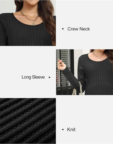 OUGES 2024 Fall Maternity Dress for Photoshoot Baby Shower Crew Neck Long Sleeve Knit Lightweight Sweater Dresses in Saudi Arabia