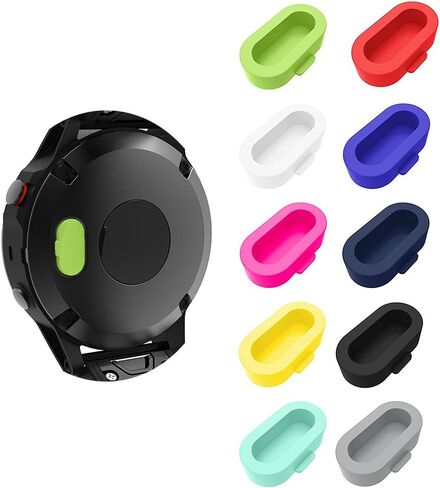 LDFAS Fenix 8/7/7S/7X 5/5S/CIRQA Band/6S 6 6X Charger Port Protector, Silicone Dust Plug Anti-dust Plugs Compatible for Garmin Venu 2/Vivoactive 3/4/Instinct 2/Forerunner 45S/245/945, Black in Saudi Arabia