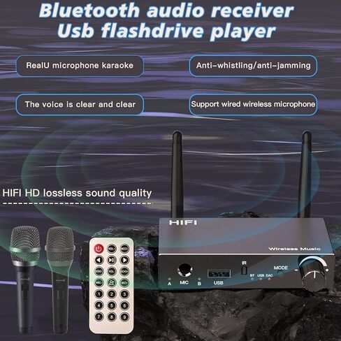 Bluetooth 5.3 Receiver, TV Bluetooth Transmitter, Wireless Audio Adapter for Home Stereo/Headset/Speaker/Home Theater/Mobile Phone/TV/PC/car, Microphone Support, coaxial USB RCA AUX 3.5 mm in Saudi Arabia
