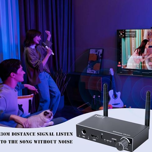 Bluetooth 5.3 Receiver, TV Bluetooth Transmitter, Wireless Audio Adapter for Home Stereo/Headset/Speaker/Home Theater/Mobile Phone/TV/PC/car, Microphone Support, coaxial USB RCA AUX 3.5 mm in Saudi Arabia