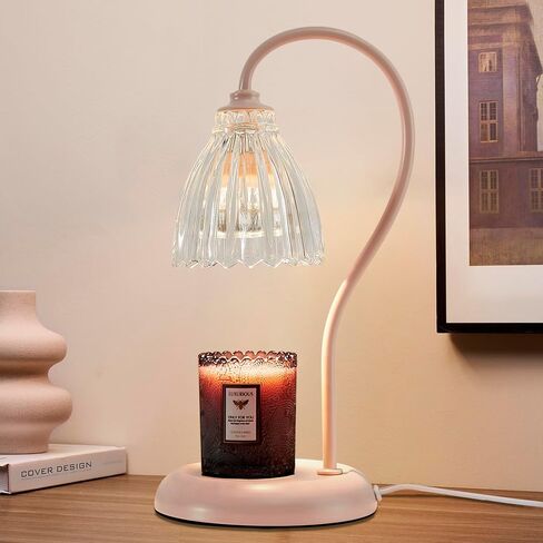 Black Glass Candle Warmer Lamp with 2 Bulbs, Electric Jar Candles Light Melter, Wax Warmers Vintage Lamps Burner, Flameless Lamparas para Velas Aromaticas,Housing Warming Gifts, Housing Home Decor in Saudi Arabia