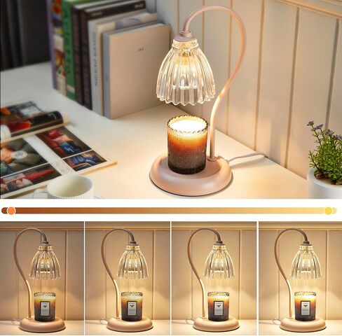 Black Glass Candle Warmer Lamp with 2 Bulbs, Electric Jar Candles Light Melter, Wax Warmers Vintage Lamps Burner, Flameless Lamparas para Velas Aromaticas,Housing Warming Gifts, Housing Home Decor in Saudi Arabia