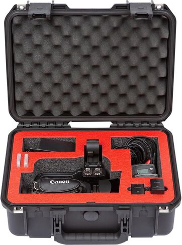 SKB Cases iSeries 1510-6 Injection Molded Mil-Standard Waterproof Case with Foam Interior for Canon XA11, XA15, XA40, XA45 Camcorder and Other Accessories in Saudi Arabia