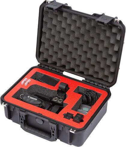 SKB Cases iSeries 1510-6 Injection Molded Mil-Standard Waterproof Case with Foam Interior for Canon XA11, XA15, XA40, XA45 Camcorder and Other Accessories in Saudi Arabia