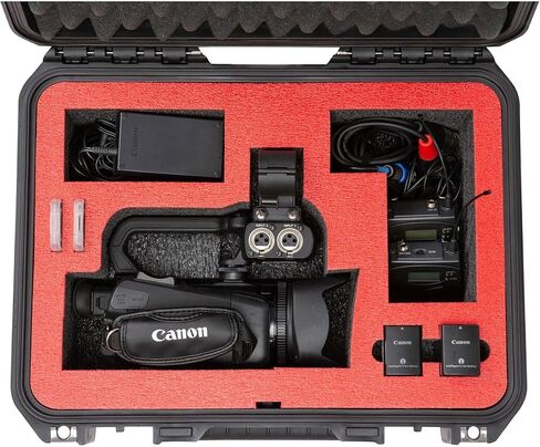 SKB Cases iSeries 1510-6 Injection Molded Mil-Standard Waterproof Case with Foam Interior for Canon XA11, XA15, XA40, XA45 Camcorder and Other Accessories in Saudi Arabia