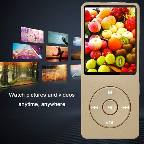مشغل MP3، مشغل موسيقى مع بطاقة Micro SD سعة 16 جيجابايت، مكبر صوت مدمج/صور/تشغيل فيديو/راديو FM/مسجل صوت/قارئ الكتب الإلكترونية، يدعم حتى 128 جيجابايت in Saudi Arabia