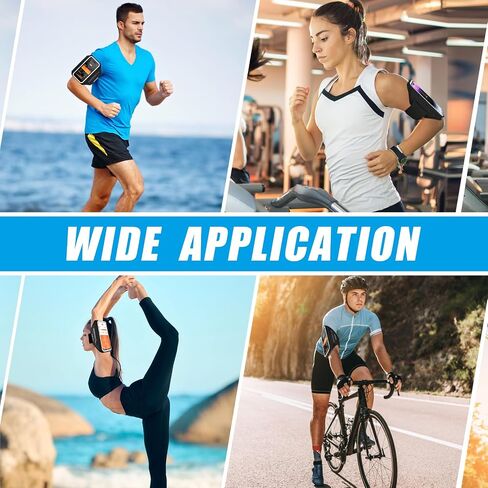 Running Armband for iPhone 15/14/13 Pro/Plus & Galaxy S20/S10, 3D Design Cell Phone Armband with Earphone Pouch Card Slot & Key Pockets, Water Resistant Sports Phone Holder Up to 6.9" Phones in Kuwait