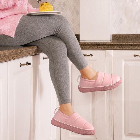 VeraCosy Women's Quilted Closed-back Slippers Technical Fabrics Warm Soft Comfy Non-slip Memory Foam Indoor House Shoes in Saudi Arabia
