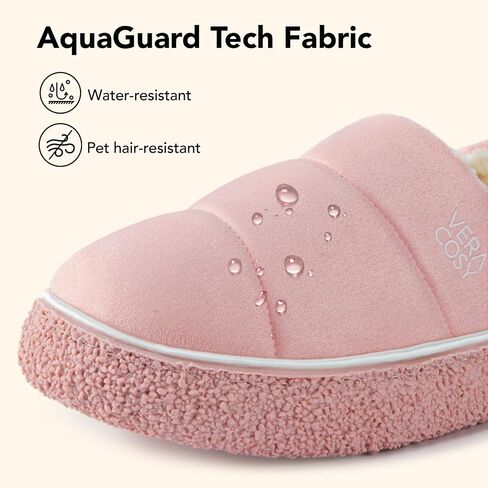 VeraCosy Women's Quilted Closed-back Slippers Technical Fabrics Warm Soft Comfy Non-slip Memory Foam Indoor House Shoes in Saudi Arabia