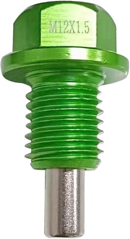 قطعتان M12 x1.25 سدادة تصريف الزيت المغناطيسية من الفولاذ المقاوم للصدأ مع 12 حشية غسيل نحاسية بديلة لتويوتا ولكزس ونيسان وإنفينيتي (فضي) in Kuwait