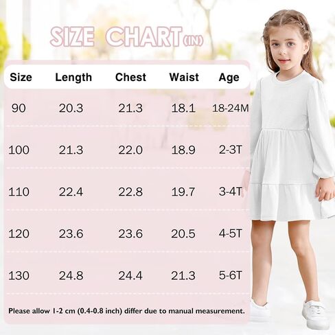 Toddler Baby Girl Dresses Little Girl Long Sleeve Dress for Girls Fall Causal Dress Ruffle Toddler Sweater Dress in Saudi Arabia