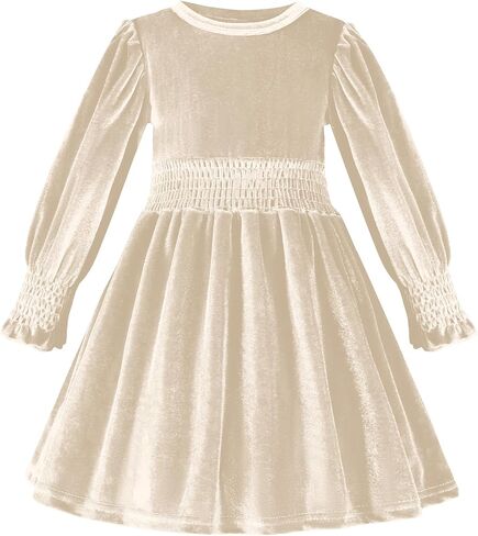 Neutocd Toddler Baby Girl Christmas Dress Long Sleeve Velvet Christmas Dress Birthday Wedding Dresses Winter Clothes in Saudi Arabia