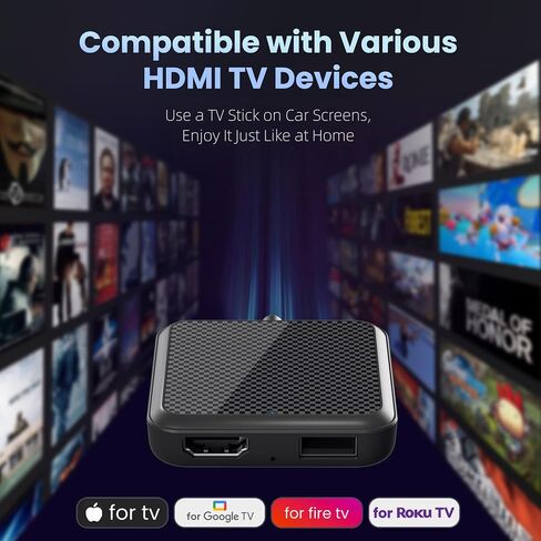 Car TV Mate Pro, 2-in-1 Car TV Mate with Wireless CarPlay, HDMI Converter for Fire TV Stick/Game Machine, CarPlay Wireless Adapter for OEM Wired CarPlay Cars, HDMI Input, Online Update, Plug & Play in Saudi Arabia