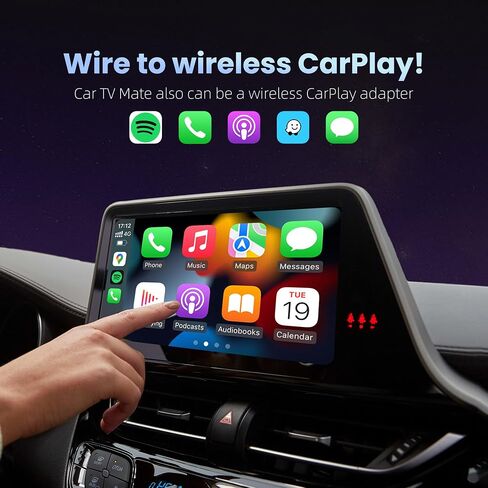 Car TV Mate Pro, 2-in-1 Car TV Mate with Wireless CarPlay, HDMI Converter for Fire TV Stick/Game Machine, CarPlay Wireless Adapter for OEM Wired CarPlay Cars, HDMI Input, Online Update, Plug & Play in Saudi Arabia