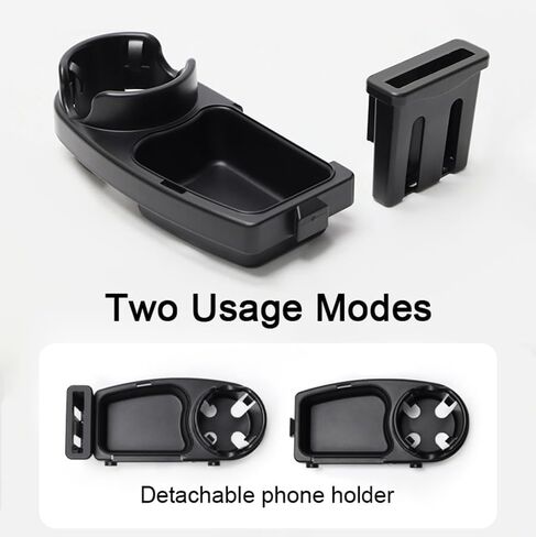 3 in 1 Stroller Cup Holder with Phone Holder and Snack Tray,Silicone Flexible Arms Firmly Grip Stroller Bar,Universal Stroller Snack Tray,Snacking On The Go in Saudi Arabia
