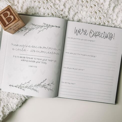 Pregnancy Journal Memory Book for Expecting Moms (Grey) by This Little Love Co in Saudi Arabia