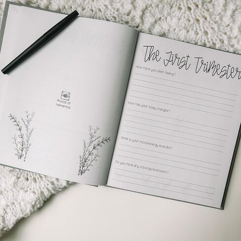 Pregnancy Journal Memory Book for Expecting Moms (Grey) by This Little Love Co in Saudi Arabia
