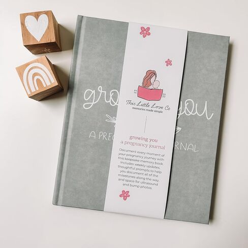 Pregnancy Journal Memory Book for Expecting Moms (Grey) by This Little Love Co in Saudi Arabia