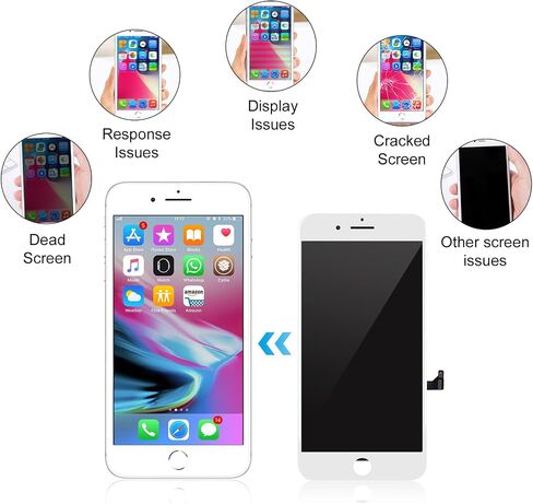 مجموعة استبدال شاشة iPhone 8plus: Moautodc 5.5 بوصة لشاشة iPhone 8Plus LCD - شاشة لجهاز iPhone 8Plus Digitizer، لجهاز iPhone 8 Plus Display 3D Touch Digitizer مع أدوات إصلاح كاملة in Saudi Arabia