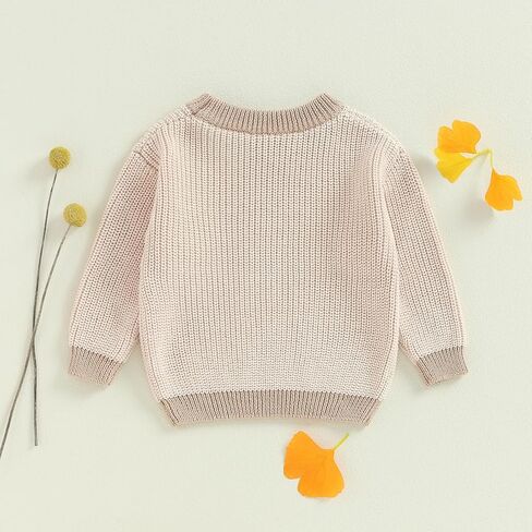 الوليد الرضع طفلة الصبي متماسكة سترة Crewneck البلوز طويلة الأكمام مكتنزة سترة طفل الخريف الشتاء الملابس in Kuwait