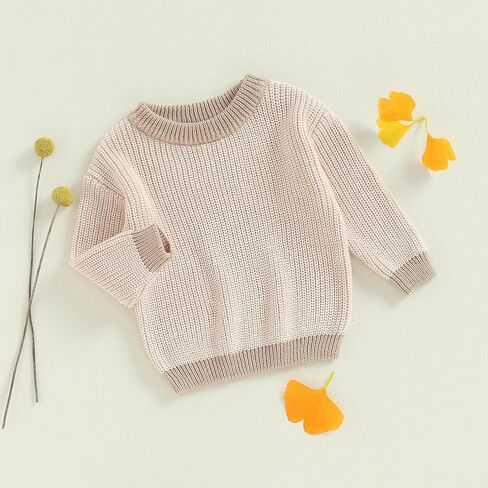 الوليد الرضع طفلة الصبي متماسكة سترة Crewneck البلوز طويلة الأكمام مكتنزة سترة طفل الخريف الشتاء الملابس in Kuwait