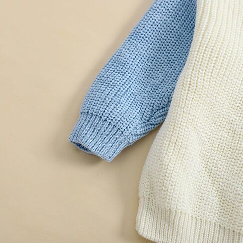 Newborn Infant Baby Girl Boy Knit Sweater Crewneck Pullover Long Sleeve Chunky Sweater Toddler Fall Winter Clothes in Kuwait