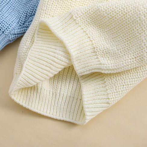 Newborn Infant Baby Girl Boy Knit Sweater Crewneck Pullover Long Sleeve Chunky Sweater Toddler Fall Winter Clothes in Kuwait