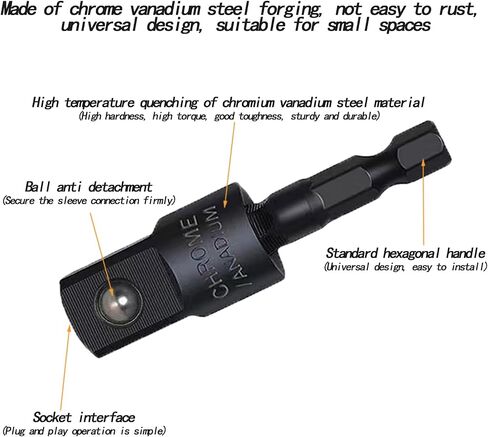 1PCS 105°Right Angle Drill，3PCS Socket Adapter for Drill(Black) in Saudi Arabia