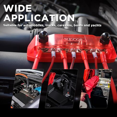 نكص BB46P-38 شريط الحافلة 4 × 3/8 "ترصيع 6 × #8 محطات المسمار كتلة توزيع الطاقة مع مسامير الفولاذ المقاوم للصدأ زوج بسبار البطارية البحرية للسيارات in Kuwait