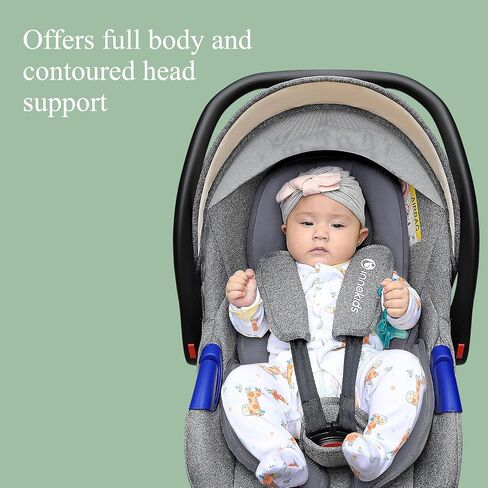 Infant Car Seat Insert, Car Seat Head and Body Supports for Babies, Soft Car Seat Insert Cushion Pad Suit for Infant Car Seats and Baby Strollers(Grey) in Kuwait