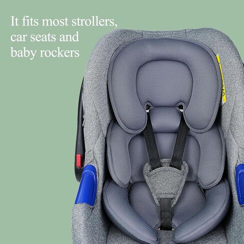 Infant Car Seat Insert, Car Seat Head and Body Supports for Babies, Soft Car Seat Insert Cushion Pad Suit for Infant Car Seats and Baby Strollers(Grey) in Kuwait
