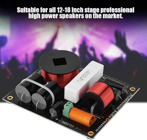 2-Way Speaker Divider, 500W Long Durability Crossover Filter, Frequency Divider, for All 12-18inch Stage Professional High Power Speaker in Saudi Arabia