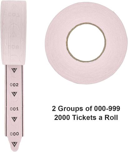 1 لفة من تذاكر Take-A-Number المكونة من 3 أرقام - 2000 / لفة (أبيض) in Saudi Arabia