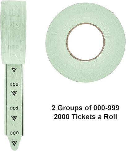 1 لفة من تذاكر Take-A-Number المكونة من 3 أرقام - 2000 / لفة (أبيض) in Saudi Arabia
