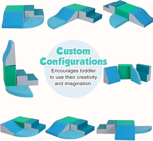 4-Pieces Climbing Toys for Toddlers: PU Leather - Soft Play Climbing for Toddlers - Foam Climbing Blocks for Crawling and Sliding Indoor Playground for Kids in Saudi Arabia