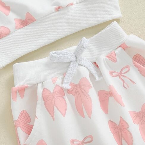 Baby Girl Fall Winter Outfits Toddler Clothes Long Sleeve Floral Graphic Crewneck Sweatshirt + Joggers Pants Set in Saudi Arabia