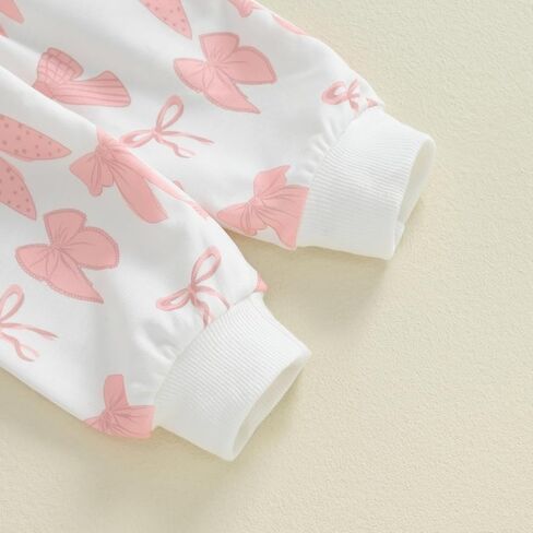 Baby Girl Fall Winter Outfits Toddler Clothes Long Sleeve Floral Graphic Crewneck Sweatshirt + Joggers Pants Set in Saudi Arabia
