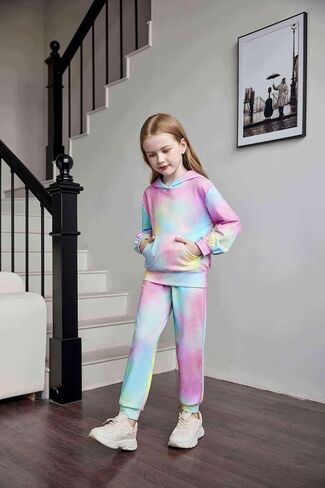 Arshiner Toddler Girl's 2Pcs Clothing Sets Long Sleeve Hoodie Sweatshirt Pants Set with Pockets Fall Winter Clothes 1-6 in Saudi Arabia