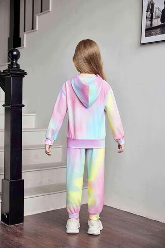 Arshiner Toddler Girl's 2Pcs Clothing Sets Long Sleeve Hoodie Sweatshirt Pants Set with Pockets Fall Winter Clothes 1-6 in Saudi Arabia