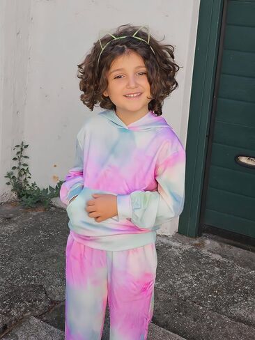 Arshiner Toddler Girl's 2Pcs Clothing Sets Long Sleeve Hoodie Sweatshirt Pants Set with Pockets Fall Winter Clothes 1-6 in Saudi Arabia