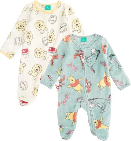 Disney Baby 2 Pack Zip Up Sleep N' Plays Newborn to Infant Sizes (Newborn - 24 Months) in Kuwait