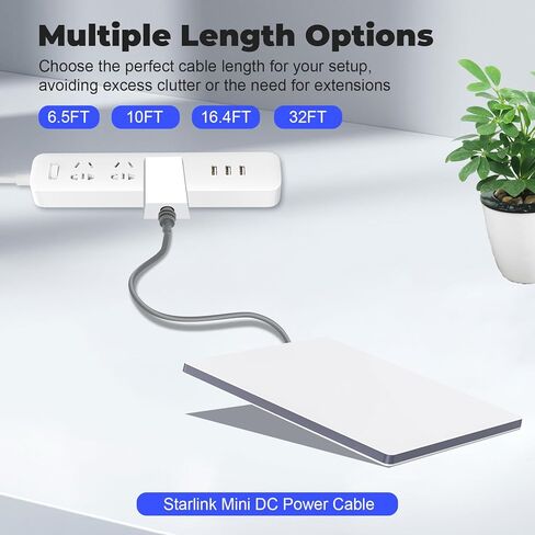 كابل طاقة Starlink Mini Dc، كابل بديل لـ Starlink Mini، كابل طاقة مقاوم للماء بطول 6.5 قدم/2 متر لملحقات Starlink Mini in Kuwait
