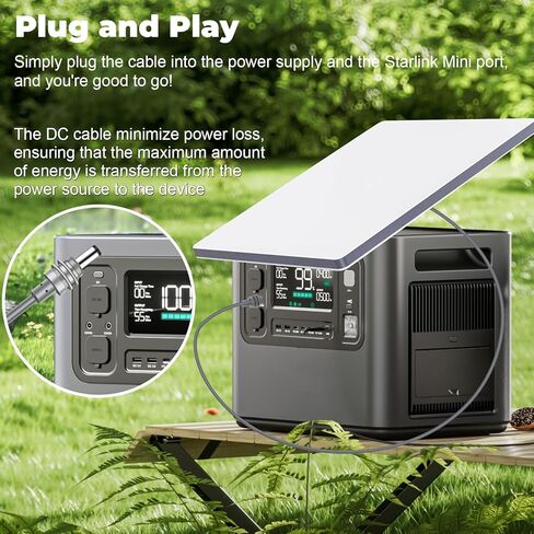 كابل طاقة Starlink Mini Dc، كابل بديل لـ Starlink Mini، كابل طاقة مقاوم للماء بطول 6.5 قدم/2 متر لملحقات Starlink Mini in Kuwait