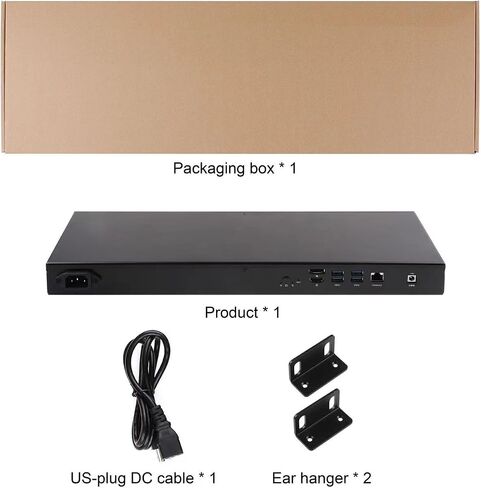 1U Rack Mini PC Firewall Router K4305U8 مع Celeron 4305U، 8G DDR4 RAM 128G SSD Micro Firewall Appliance، 8 * Intel 2.5Gigabit Ethernet، 1 * COM (RJ45)، AES-NI، للمنزل / المكتب / المدرسة / الفندق in Saudi Arabia