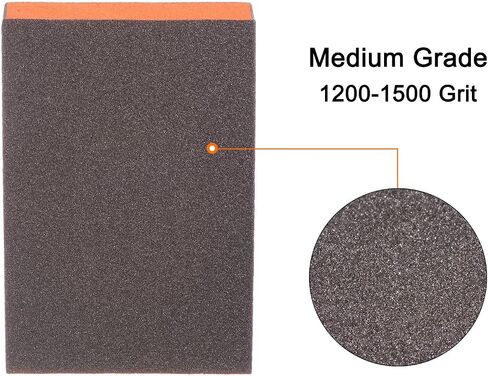 HARFINGTON 12pcs Sanding Sponge Blocks 1200-1500 Grits Block 100x70x25mm, Brown&Blue in Saudi Arabia